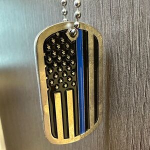 Police Officer’s Prayer Dog Tag Necklace